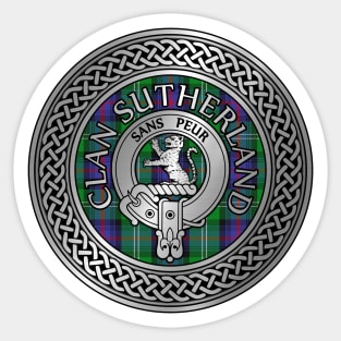 Clan Sutherland Crest & Tartan Knot Sticker